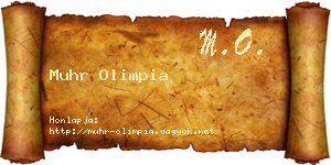 Muhr Olimpia névjegykártya